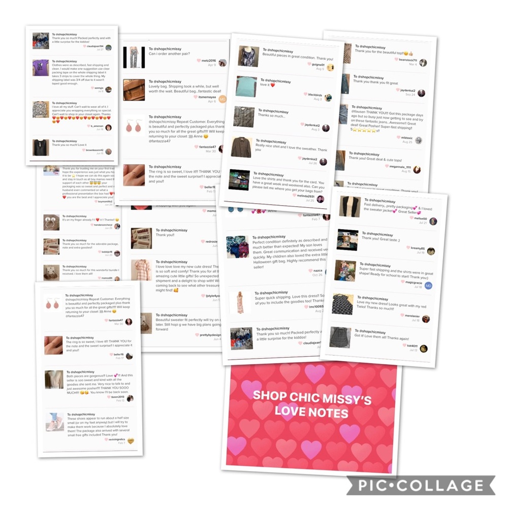 🌟SHOP CHIC MISSY APPRECIATES ALL MY LOVE NOTES🌟